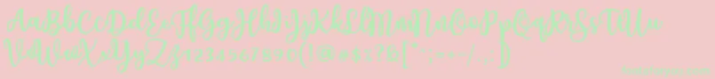 fuente Charilla Font by Situjuh 7NTypes – Fuentes Verdes Sobre Fondo Rosa
