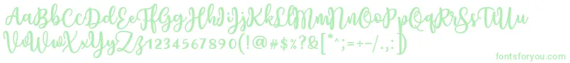 Więcej informacji o czcionce Charilla Font by Situjuh 7NTypes Czcionka Charilla Font by Situjuh 7NTypes – zielone czcionki na białym tle