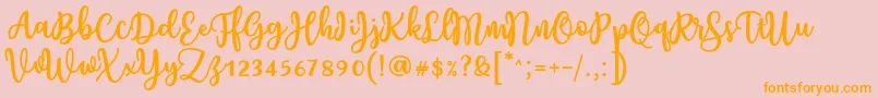 Подробнее о шрифте Charilla Font by Situjuh 7NTypes Шрифт Charilla Font by Situjuh 7NTypes – оранжевые шрифты на розовом фоне