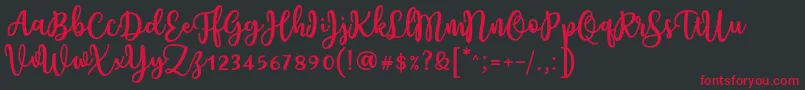Czcionka Charilla Font by Situjuh 7NTypes – czerwone czcionki na czarnym tle