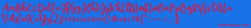 Шрифт Charilla Font by Situjuh 7NTypes – красные шрифты на синем фоне