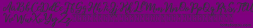 Charitta Font – Black Fonts on Purple Background