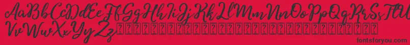 Charitta Font – Black Fonts on Red Background