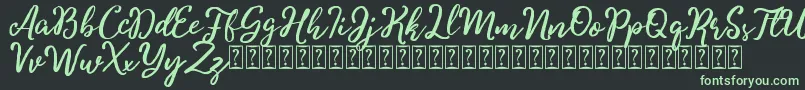 Charitta Font – Green Fonts on Black Background