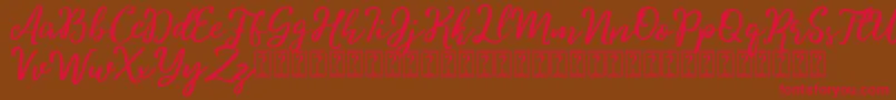 Charitta Font – Red Fonts on Brown Background