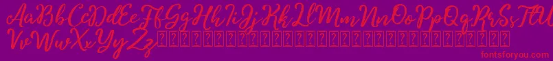 Charitta Font – Red Fonts on Purple Background