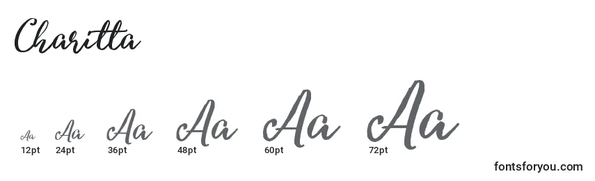 Размеры шрифта Charitta