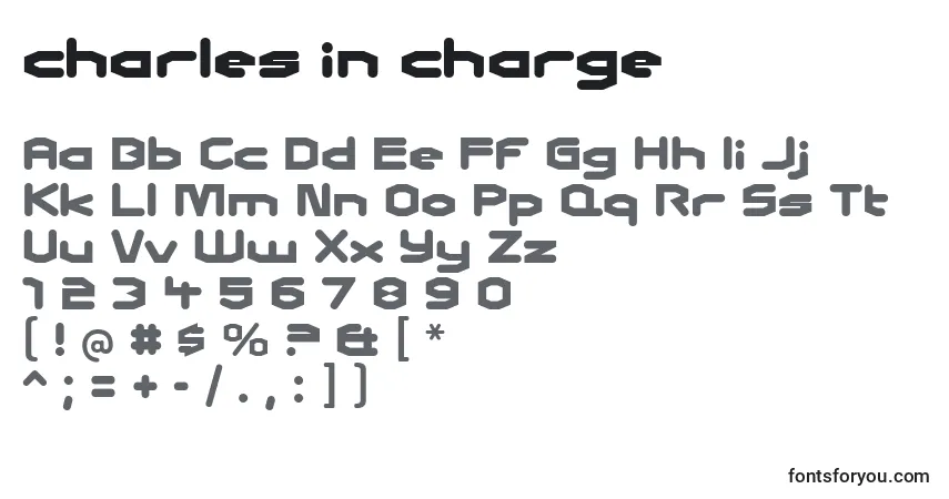 Шрифт Charles in charge – алфавит, цифры, специальные символы