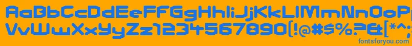 charles in charge Font – Blue Fonts on Orange Background