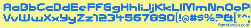 charles in charge Font – Blue Fonts on Yellow Background