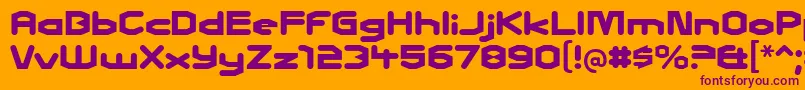 charles in charge Font – Purple Fonts on Orange Background