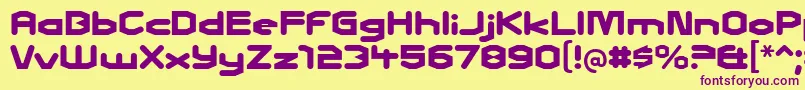 charles in charge Font – Purple Fonts on Yellow Background