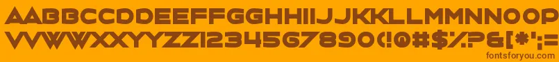 Weitere Informationen zur Charlestoning-Schriftart Charlestoning-Schriftart – Braune Schriften auf orangefarbenem Hintergrund