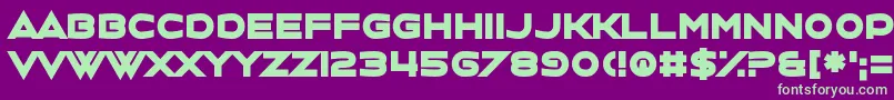 Charlestoning Font – Green Fonts on Purple Background