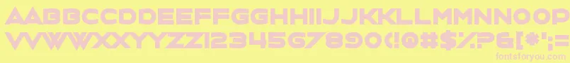 Charlestoning Font – Pink Fonts on Yellow Background