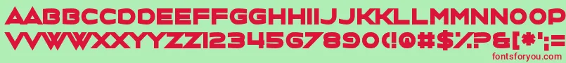 Charlestoning Font – Red Fonts on Green Background