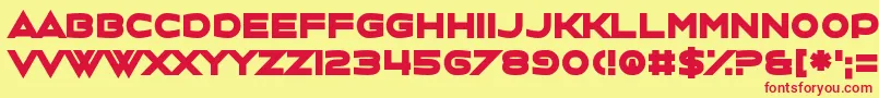 Charlestoning Font – Red Fonts on Yellow Background