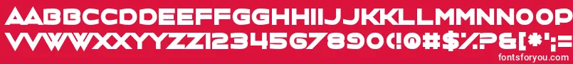 Charlestoning Font – White Fonts on Red Background