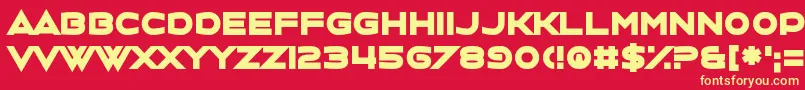 Charlestoning Font – Yellow Fonts on Red Background