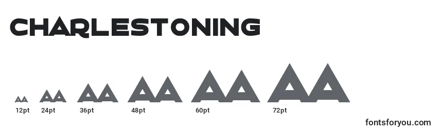 Charlestoning Font Sizes