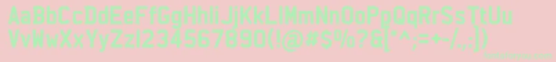 CharlesWright Bold-Schriftart – Grüne Schriften auf rosa Hintergrund