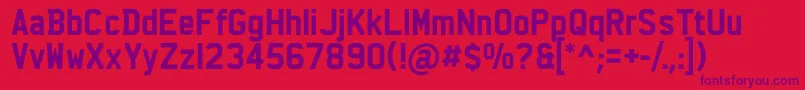 CharlesWright Bold Font – Purple Fonts on Red Background