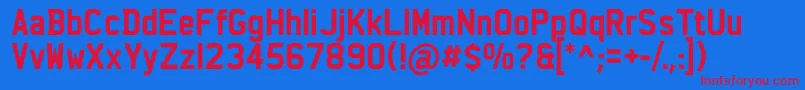 CharlesWright Bold Font – Red Fonts on Blue Background