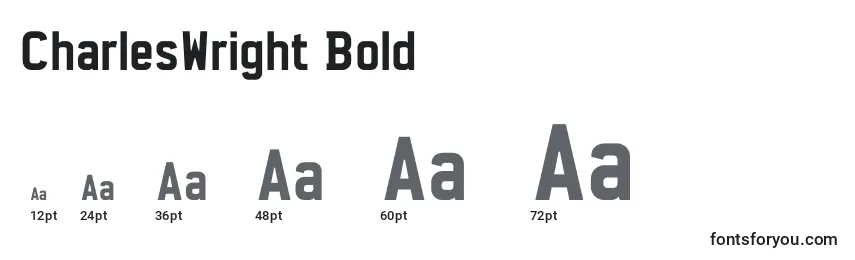 CharlesWright Bold Font Sizes