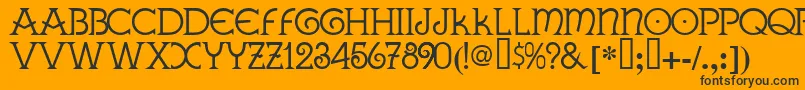 GallaeciaNormal Font – Black Fonts on Orange Background