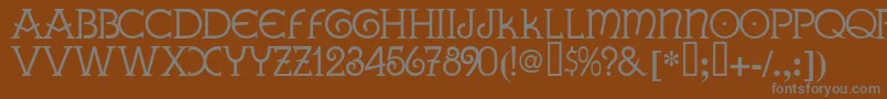 GallaeciaNormal Font – Gray Fonts on Brown Background