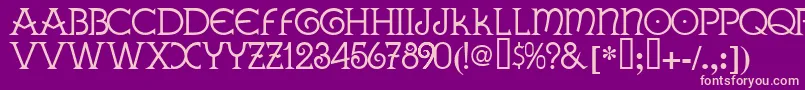 GallaeciaNormal Font – Pink Fonts on Purple Background