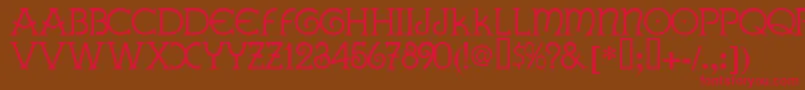 GallaeciaNormal Font – Red Fonts on Brown Background