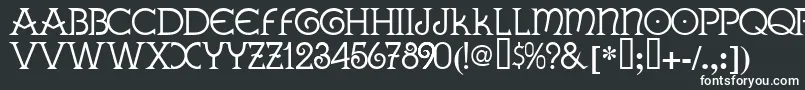 フォントGallaeciaNormal – 黒い背景に白い文字