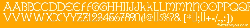 GallaeciaNormal Font – White Fonts on Orange Background