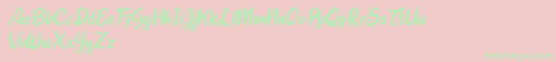 Charlie Zonk Font – Green Fonts on Pink Background