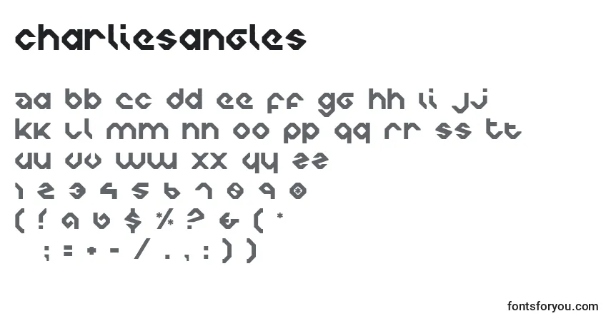 Charliesangles (123151)フォント–アルファベット、数字、特殊文字