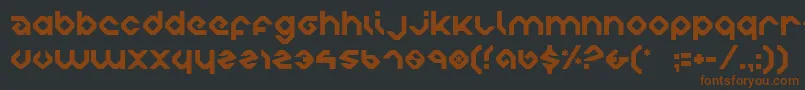 Шрифт charliesangles – коричневые шрифты на чёрном фоне