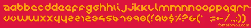 charliesangles Font – Orange Fonts on Red Background