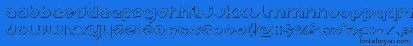 charliesangles3d-fontti – mustat fontit sinisellä taustalla