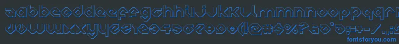 charliesangles3d-Schriftart – Blaue Schriften auf schwarzem Hintergrund