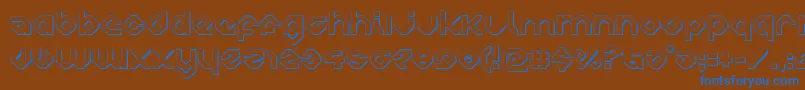 フォントcharliesangles3d – 茶色の背景に青い文字
