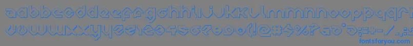 charliesangles3d-fontti – siniset fontit harmaalla taustalla