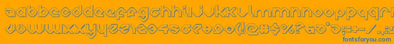 Шрифт charliesangles3d – синие шрифты на оранжевом фоне