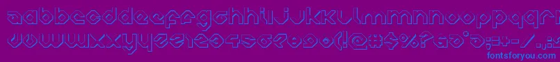 Fonte charliesangles3d – fontes azuis em um fundo violeta