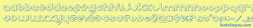 Шрифт charliesangles3d – синие шрифты на жёлтом фоне