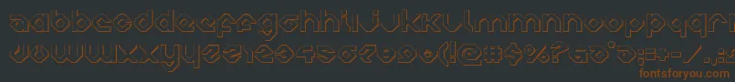 charliesangles3d-Schriftart – Braune Schriften auf schwarzem Hintergrund