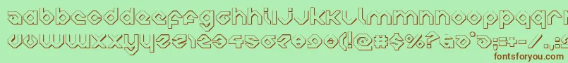 charliesangles3d-fontti – ruskeat fontit vihreällä taustalla
