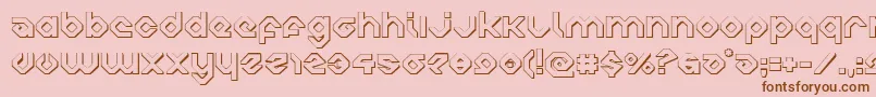 Fonte charliesangles3d – fontes marrons em um fundo rosa