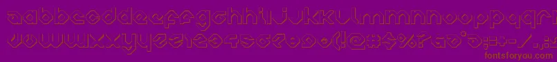 charliesangles3d-Schriftart – Braune Schriften auf violettem Hintergrund