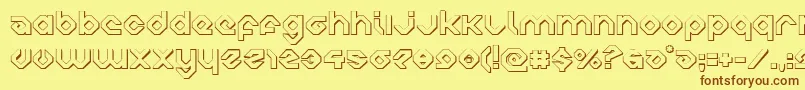 charliesangles3d Font – Brown Fonts on Yellow Background
